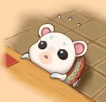 clothing female fur high-angle_view looking_up solo white_body white_fur popoponzu animal_crossing nintendo flurry_(animal_crossing) cricetid hamster mammal rodent