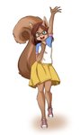 bottomwear clothed clothing female fully_clothed one_eye_closed pose skirt solo wink bluebun mammal rodent sciurid lexi_(disambiguation) absurd_res hi_res