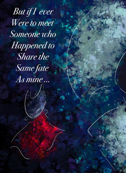 abstract_background ambiguous_gender anthro black_background cloak clothing duo mostly_offscreen_character mouthless red_cloak red_clothing simple_background standing text white_line_art fernshawart hollow_knight:_silksong hollow_knight_(franchise) team_cherry hornet_(hollow_knight) lace_(hollow_knight:_silksong) arthropod insect 2025 colored_line_art english_text female_(lore)