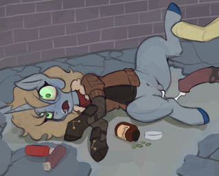 after_rape after_sex bodily_fluids cum cum_in_vagina cum_inside drugged drugs duo female feral forced genital_fluids male male/female questionable_living_status rape sex sleep_sex sleeping substance_intoxication unconscious vaginal marsminer fallout hasbro microsoft my_little_pony equid equine horse mammal pony