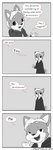 absurd_res anthro black_and_white canid canine canis canis_(canisfidelis) canisfidelis clothing comic digital_media_(artwork) domestic_dog english_text flirting hi_res hoodie humor male mammal monochrome shiba_inu solo spitz text topwear