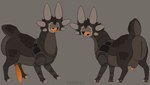 6_ears animal_genitalia anus big_anus black_sclera brown_background brown_body brown_countershading brown_hair cloven_hooves countershading dewclaw_hooves duo erection feral front_view genitals hair half-closed_eyes hooves huge_anus hyper hyper_anus lidded_eyes long_penis looking_at_viewer looking_away machine male mouthless multi_ear narrowed_eyes noseless orange_eyes orange_penis overweight overweight_feral overweight_male penis penis_tip plated_scales quadruped rear_view sackless scutes segmented_legs segmented_neck sheath short_tail simple_background standing tail text thick_neck thick_tail three-quarter_view unguligrade unusual_ears emionix miam_(emx) monav_(emx) alien lurkerbeast omnitope robot 2025 absurd_res artist_name brown_theme digital_drawing_(artwork) digital_media_(artwork) flat_colors hi_res nonbinary_(lore) sibling_(lore) twins_(lore)