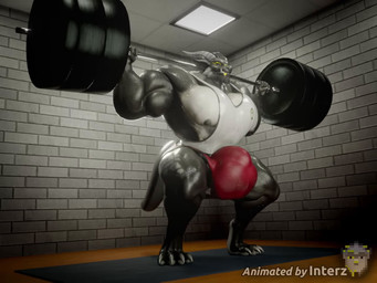 anthro big_bulge big_butt big_muscles bodily_fluids bottomwear bulge bulge_from_behind butt clothed clothing detailed_bulge digitigrade dumbbell exercise genital_outline huge_bulge huge_muscles hyper hyper_muscles male muscular muscular_anthro muscular_male nipples penis_outline simple_background solo sound_effects sweat weights workout workout_clothing workout_equipment interz mythology interz_(character) dragon mythological_creature mythological_scalie scalie 3d_(artwork) 3d_animation animated digital_media_(artwork) short_playtime sound webm