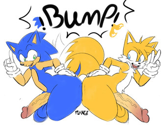 2_tails anthro ass_to_ass balls big_balls big_butt big_penis butt butt_bump clothing dipstick_tail duo erection femboy foreskin genitals gesture hand_gesture handwear handwear_only huge_penis humanoid_genitalia humanoid_penis long_penis looking_back male markings mostly_nude multi_tail penis penis_size_difference pointing pointing_up retracted_foreskin simple_background smile tail tail_markings thick_penis thick_thighs v_sign vein veiny_penis wide_hipped_male wide_hips flamez sega sonic_the_hedgehog_(series) miles_prower sonic_the_hedgehog canid canine eulipotyphlan fox hedgehog mammal colored_sketch digital_media_(artwork) sketch