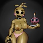 1:1 2023 absurd_res animatronic anthro areola avian ball_joints beakless big_breasts bird breasts chicken clothing cupcake_(fnaf) digital_media_(artwork) doll_joints empty_eyes female five_nights_at_freddy's five_nights_at_freddy's_2 galliform gallus_(genus) ganmakurel head_feathers head_tuft hi_res holding_plate machine navel nipples orange_areola orange_nipples panties phasianid pink_clothing pink_panties pink_underwear robot rosy_cheeks scottgames smile solo thick_thighs toy_chica_(fnaf) tuft underwear wide_hips yellow_body