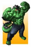 abs anthro athletic barbel_(anatomy) biceps big_muscles biped black_body black_fur black_hair black_nose blush bottomwear claws clothed clothing flesh_whiskers flexing fur glistening green_body green_fur green_skin grey_body grey_fur grin hair jewelry looking_at_viewer male muscular muscular_anthro muscular_male necklace pants pecs pose scales smile solo standing tail toe_claws topless whiskers yellow_eyes echin asian_mythology east_asian_mythology mythology dramon dragon eastern_dragon mythological_creature mythological_scalie reptile scalie 2012 hi_res