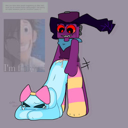 art_prompt ass_up blush bodily_fluids duo ejaculation eyes_closed female for_a_head forced grin jack-o'_pose looking_at_another looking_at_partner male male/female pose rape requesting sex smile tears tears_of_pain text mezzok blushcrunch_studio dandy's_world roblox poppy_(dandy's_world) t.boxten_(dandys_world) humanoid object_head toon_(dandy's_world) twisted_(dandy's_world) 1:1 meme