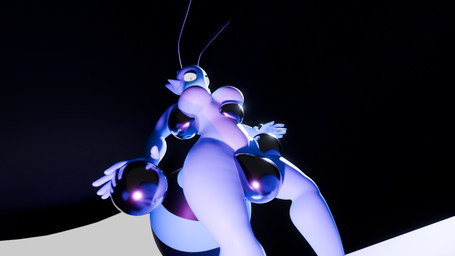 antennae_(anatomy) anthro arthropod_abdomen big_breasts black_body black_latex breasts exposure_variation featureless_breasts female kronos_unveiled latex liquid_latex multicolored_body nude nude_anthro nude_female purple_body solo standing teal_eyes two_tone_body rem_phase disney pixar the_incredibles n-2_rem arthropod bee hymenopteran insect 16:9 2025 3d_(artwork) digital_media_(artwork) hi_res widescreen