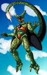 carapace claws gem genetically_modified hand_feet long_tail male prehensile_tail solo tail wings tanithjackal dragon_ball dragon_ball_z cell_(dragon_ball) imperfect_cell alien arthropod chitten 5:8 absurd_res hi_res