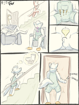 ageplay animal_genitalia anthro balls bodily_fluids clothed clothing desperation diaper full_bladder fur genital_fluids genitals hair male omorashi overalls penis roleplay sheath tail toilet urine watersports wearing_diaper x-ray_view dabblefox 3:4 absurd_res comic digital_media_(artwork) hi_res