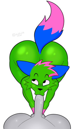 anthro anthro_penetrated balls big_butt black_eyes black_nose blue_ears blue_tail bodily_fluids bottom_heavy bubble_butt butt cheek_tuft duo facial_tuft fellatio femboy first_person_view fur genitals glistening glistening_butt glistening_thighs gloves_(marking) green_body green_fur grey_body grey_skin hair highlights_(coloring) huge_butt human_on_anthro human_penetrating human_penetrating_anthro human_pov humanoid_genitalia humanoid_penis interspecies male male/male markings nude nude_anthro nude_human nude_male oral penetration penile penis pink_hands pink_highlights pink_markings pink_tail saliva saliva_on_penis sex shortstack shortstack_male simple_background tail tail_markings thick_thighs tuft white_background wide_hipped_anthro wide_hipped_male wide_hips pamaht9 don't_touch_my_pizza_(meme) nyanwolf kevin_(nyanwolf) canid canine canis domestic_cat felid feline felis human hybrid mammal wolf colored digital_drawing_(artwork) digital_media_(artwork) hi_res shaded