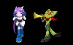 anthro boots brass_instrument breasts clothed clothing duo eyes_closed eyewear female footwear fur green_body green_fur midriff musical_instrument shoes simple_background sunglasses tail transparent_background trumpet wind_instrument kenjikanzaki05 freedom_planet galaxytrail mythology trumpet_boy carol_tea sash_lilac aquatic_dragon dragon felid feline felis hybrid mammal marine mythological_creature mythological_scalie scalie wildcat 2018 alpha_channel meme