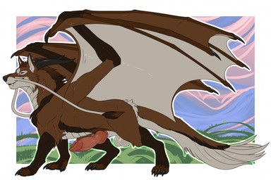 animal_genitalia animal_penis balls barbel_(anatomy) big_penis black_nose brown_body brown_eyes brown_fur canine_genitalia canine_penis cheek_tuft claws digitigrade ear_piercing erection facial_tuft fangs feral fluffy fluffy_tail fur genitals grass horn huge_penis knot knot_root knotted_penis looking_at_viewer male male_feral membrane_(anatomy) membranous_wings multicolored_body multicolored_fur outside paws penis piercing plant scales sheath solo tail tail_tuft tan_body tan_fur tan_scales teeth toe_claws tuft urethra ventral_scales wings nitrods mythology dak_(brittonthebuck) drak_(brittonthebuck) canid canine canis dragon hybrid mammal mythological_creature mythological_scalie scalie wolf 2024 hi_res