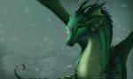 blep feral green_body green_eyes green_scales horn scales snow solo spines standing tail text tongue tongue_out wings zagiir european_mythology mythology wings_of_fire fan_character dragon hybrid mythological_creature mythological_scalie rainwing_(wof) scalie western_dragon digital_media_(artwork) english_text signature watermark