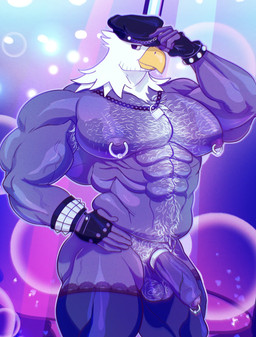 abs accessory anthro areola armpit_hair balls barazoku beak biceps big_balls big_muscles big_penis body_hair bracelet chest_hair clothing cock_ring deltoids erection feathers fingerless_gloves foreskin genital_piercing genitals glans gloves hairy_balls hand_on_hip handwear happy_trail hat headgear headwear huge_muscles humanoid_genitalia humanoid_penis jewelry lace leather leather_clothing leather_daddy leather_gloves leather_handwear leather_hat leather_headgear leather_headwear legwear male muscular muscular_anthro muscular_male narrowed_eyes necklace nipple_piercing nipple_ring nipples non-mammal_balls non-mammal_nipples nude obliques pecs penis penis_accessory penis_jewelry penis_piercing piercing prince_albert_piercing pubes purple_background ring_piercing serratus simple_background smile solo standing thick_arms thick_thighs thigh_highs tuft unretracted_foreskin vein nibblenippler animal_crossing nintendo apollo_(animal_crossing) accipitrid accipitriform avian bald_eagle bird eagle sea_eagle 2025 hi_res