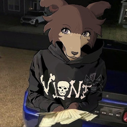 anthro car designer_clothes female money money_spread photo_background solo trim vehicle unknown_artist beastars dodge_challenger osamason juno_(beastars) canid canine canis mammal wolf draw_over low_res mixed_media photography_(artwork)