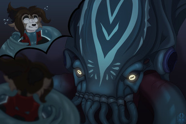 anthro asphyxiation brown_body brown_fur captured caught darkness drowning fur male scared sea sinking solo tentacles underwater water airymiller jewish_mythology mythology subnautica subnautica_2 unknown_worlds_entertainment aquatic aquatic_dragon cephalopod coleoid dragon leviathan mammal mollusk monster mustelid musteline mythological_creature mythological_marine mythological_scalie octopodiform octopus scalie true_musteline weasel 3:2 hi_res