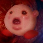 1:1 2008 alien blush body_horror creepy cursed_image fetus kirby kirby_(series) male nightmare_fuel nintendo not_furry realistic shmorky solo teeth uncanny_valley waddling_head what what_has_science_done where_is_your_god_now why