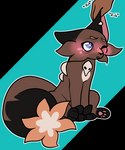 blush duo ear_rub female feral fusion humanoid_hands pawpads pokemon_fusion rubbing cassiedy vulpiedy nintendo pokemon vulpi canid canine fox generation_2_pokemon generation_8_pokemon houndour humanoid mammal nickit pokemon_(species) alpha_channel