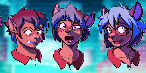 anthro blue_hair brown_body brown_fur brown_hair clothing facial_markings female four_frame_sequence fur gender_transformation hair head_markings human_to_anthro male markings mask_(marking) mole_under_eye mtf_transformation multicolored_hair open_mouth red_clothing red_eyes sharp_teeth short_hair simple_background solo species_transformation surprised teeth text tf_into_fictional_character transformation transformation_sequence two_tone_hair tf-sential brand_new_animal studio_trigger ace_(acesential) michiru_kagemori canid canine human mammal raccoon_dog tanuki 2023 digital_media_(artwork) english_text hi_res portrait sequence