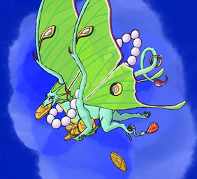amber_eyes coin diamond_ring ear_piercing ear_ring female feral frill_(anatomy) gem jewelry membrane_(anatomy) membranous_wings necklace pearl_(gem) pearl_necklace piercing ring_piercing solo stealing stinger tail translucent translucent_wings wings shadeominus mythology lulu_(shadeominus) dragon fairy_dragon mythological_creature mythological_scalie scalie