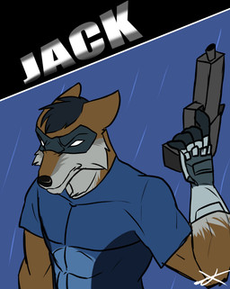 anthro clothed clothed_anthro clothing domino_mask eyemask eyewear fur gun hair imminent_fight male mask muscular muscular_arms raining ranged_weapon serious_expression serious_face solo superhero superhero_costume weapon takutheorca jack_(alphaleader) syris canid canine canis mammal wolf