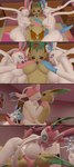 after_transformation anthro big_breasts blush breasts crossgender featureless_breasts featureless_crotch female female/female flustered gender_transformation group group_sex kissing male male/female mtf_transformation sex shocked smile smirk threesome transformation trio unknown_artist nintendo pokemon eeveelution generation_4_pokemon generation_6_pokemon leafeon pokemon_(species) shiny_pokemon sylveon 3d_(artwork) digital_media_(artwork) hi_res source_filmmaker_(artwork)