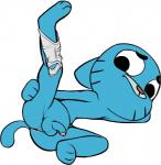 anthro anus balls barefoot blue_body clothed clothing feet genitals male nude partially_clothed penis solo young young_anthro c0nnerc00n cartoon_network the_amazing_world_of_gumball gumball_watterson domestic_cat felid feline felis mammal hi_res