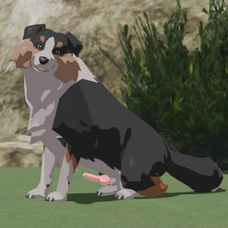 animal_genitalia animal_penis balls black_body black_fur canine_genitalia canine_penis erection feral fur genitals knot knotted_penis looking_at_viewer male multicolored_body multicolored_fur orange_body orange_fur paws penis plant sheath sitting solo tail white_body white_fur furryfamine20 breath_of_the_wild nintendo the_legend_of_zelda canid canine canis domestic_dog hylian_retriever mammal 1:1 3d_(artwork) blender_(artwork) blender_eevee_(artwork) digital_media_(artwork) hi_res