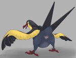 abdominal_bulge animal_genitalia avian_butt avian_feet butt cloaca feathers female feral genitals pregnant pregnant_female pregnant_feral presenting presenting_cloaca presenting_hindquarters solo tail tail_feathers wingz31 nintendo pokemon avian bird generation_9_pokemon kilowattrel pokemon_(species) hi_res