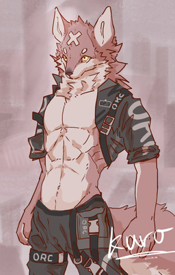5_fingers anthro biped black_bottomwear black_clothing black_jacket black_pants black_topwear bottomwear clothed clothed_anthro clothed_male clothing countershade_arms countershade_face countershade_hands countershade_neck countershade_tail countershade_torso countershading cropped_jacket eyebrows facial_markings fingers fluffy fluffy_tail forehead_markings front_view fur head_markings jacket looking_aside male markings mouth_closed multicolored_body multicolored_fur neck_tuft open_clothing open_jacket open_topwear pants pink_background pink_body pink_fur pockets pupils simple_background snout solo tail tan_body tan_countershading tan_eyebrows tan_fur tan_inner_ear tan_markings text text_on_bottomwear text_on_clothing text_on_jacket text_on_pants text_on_topwear topwear tuft two_tone_body two_tone_fur white_sclera yellow_eyes kuromonsart canid canine fox mammal 2022 artist_name colored dated digital_drawing_(artwork) digital_media_(artwork) english_text hi_res portrait three-quarter_portrait