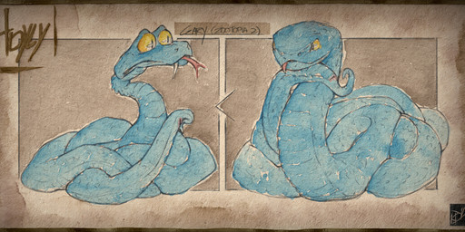 anatomically_correct anatomically_correct_cloaca anatomically_correct_genitalia animal_genitalia cloaca duo fangs_bared feral forked_tongue genitals logo male pupils scales serpentine simple_background slit_pupils text textured_background three-quarter_view tongue yellow_eyes hdyly disney zootopia gary_de'snake pit_viper reptile scalie snake viper 2026 absurd_res artist_logo artist_name colored_sketch digital_drawing_(artwork) digital_media_(artwork) english_text hi_res signature sketch
