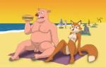 anthro balls beach breasts burger duo_focus female food fur genitals group humanoid_genitalia humanoid_penis male nipples nude nude_beach on_towel open_mouth orange_body orange_fur orange_tail outside overweight overweight_male penis pussy sea seaside sitting smile tail towel water emperorstarscream spark:_a_space_tail chunk_(a_space_tail) vix_(a_space_tail) canid canine domestic_pig fox mammal suid suine sus_(pig) wild_boar 2018