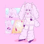 anthro electric_razor female fingers flower fur hooved_fingers hooves plant razor shearing solo tools wool_(fur) hecktop spaniel_alpaca alpaca camelid mammal 1:1 hi_res