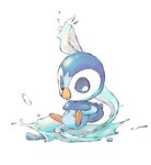 ambiguous_gender beak feral simple_background sitting solo water ketchup_coke nintendo pokemon avian generation_4_pokemon piplup pokemon_(species) 2019 hi_res tagme