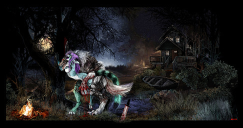 ambiguous_penetration anthro blood blue_body blue_fur blush boat bodily_fluids breasts brown_body brown_fur building campfire claws clothing dark detailed_background detailed_fur duo eyes_closed fangs female female_penetrated fire forest from_behind_position full_moon fur grass grey_body grey_fur hair hand_on_hip head_on_shoulder house hug knife light looking_pleasured male male/female male_penetrating male_penetrating_female mane monotone_hair moon moonlight multicolored_body multicolored_fur nature night nipples nude open_mouth outside penetration plant purple_hair rock sex shrub sky slim stairs standing standing_sex star starry_sky teeth toe_claws torn_clothing tree two_tone_body two_tone_fur vehicle watercraft white_body white_fur white_mane wood jeffusherb mythology canid canine domestic_cat felid feline felis mammal monster mythological_canine mythological_creature werecanid werecanine werecreature werewolf detailed digital_media_(artwork) digital_painting_(artwork) hi_res painting_(artwork) pixel_(artwork)