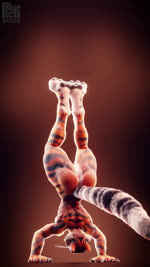 3d_(artwork) 3d_animation abs animated anthro biped black_stripes breasts butt clapping digital_media_(artwork) dreamworks exercise feet felid female full-length_portrait fur genitals handstand kung_fu_panda long_playtime mammal master_tigress master_tigress_(picti) muscular muscular_anthro muscular_female muscular_thighs nipples nude orange_body orange_fur pantherine pecs pecs_with_breasts picti portrait push-up pussy red_eyes small_breasts solo sound sound_warning stripes tail thick_thighs tiger training upside_down webm yellow_sclera