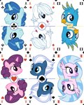 2024 4:5 absurd_res ace_of_clubs ace_of_diamonds ace_of_hearts ace_of_spades alpha_channel avian blue_body blue_hair card countershading double_diamond_(mlp) earth_pony equid equine european_mythology feathers female feral friendship_is_magic gallus_(mlp) greek_mythology green_body green_feathers group gryphon hair hasbro headshot_portrait hi_res hippogriff horn horse joker_(playing_card) male mammal multicolored_hair my_little_pony mythological_avian mythological_creature mythological_equine mythology night_glider_(mlp) open_mouth open_smile parclytaxel party_favor_(mlp) pegasus playing_card playing_card_template pony portrait purple_body purple_hair silverstream_(mlp) simple_background smile sugar_belle_(mlp) symmetry_(rotational) tan_body tan_countershading two_tone_hair unicorn white_background white_body white_hair wings