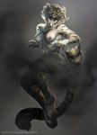 4_toes 5_fingers anthro areola black_stripes breasts digitigrade feet female fingers fur hair navel nipples nude striped_body striped_fur stripes toes whiskers white_body white_fur safiru felid mammal pantherine tiger 2022 digital_media_(artwork) hi_res