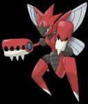 ambiguous_gender anthro blue_eyes claws simple_background solo transparent_background theangryaron nintendo pokemon arthropod generation_6_pokemon insect mega_evolution mega_scizor pokemon_(species) absurd_res alpha_channel hi_res