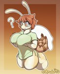 amber_eyes anthro big_breasts breasts brown_hair eyewear female glasses hair hand_on_breast holding_breast huge_breasts question_mark solo thick_thighs aradortd melody_(cherrypretzel) gastropod mollusk snail absurd_res hi_res