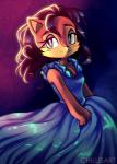 abstract_background anthro blue_clothing blue_dress brown_body brown_fur brown_hair clothing dress female fur hair solo spacecolonie disney disney's_cinderella sega sonic_the_hedgehog_(series) cinderella_(disney) megan_acorn ground_squirrel mammal rodent sciurid 2015