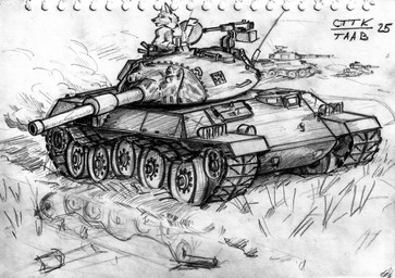 anthro armor armored_vehicle cannon female gun heavy_machine_gun japan machine machine_gun male military ranged_weapon reflection solo tank_(vehicle) tracked_vehicle turret vehicle war weapon anxiousboar type_74 commander canid canine canis domestic_dog german_shepherd herding_dog mammal pastoral_dog absurd_res graphite_(artwork) hi_res monochrome shaded sketch traditional_media_(artwork)
