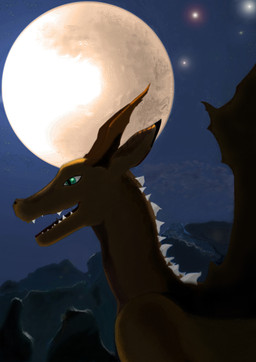 ambiguous_gender blue_sky detailed_background fangs feral horn moon night open_mouth outside sharp_teeth side_view sky solo spikes spikes_(anatomy) teeth white_spikes wings meraence mythology dragon mythological_creature mythological_scalie scalie 2011 absurd_res digital_media_(artwork) hi_res