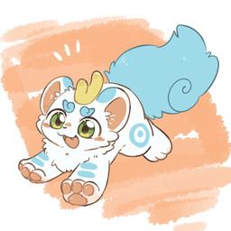 fangs feral fur fur_markings handpaw kemono male markings open_mouth pawpads paws round_ears solo teeth white_body white_fur tooboe_huusuke fabulous_beasts mythology tianlu_(fabulous_beasts) mammal mythological_creature pixiu 1:1 2025 japanese_description