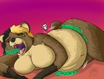 after_vore anthro belly big_belly big_breasts blush breasts brown_body brown_fur burping butt digestion fatal_vore female female_pred fully_inside fur gesture hair nude open_mouth rumbling_stomach simple_background vore aafox196 bear brown_bear grizzly_bear mammal ursine 4:3 digital_media_(artwork) hi_res