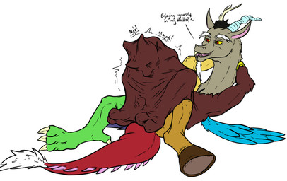 abdominal_bulge anthro belly big_tail bladder_vore bulge claws curled_up detailed_bulge dialogue digestion digestion_implied duo face_imprint fatal fatal_vore grin hands_behind_back hooves implied_fatal imprint larger_pred lying male male_pred male_prey muffled on_back paws predator/prey prey_imprint prey_outline size_difference smile smirk soft_vore spread_legs spreading squirming stretchy_belly struggling struggling_prey tail text tight_belly vore wings conditional_dnp samagthrav2 friendship_is_magic hasbro my_little_pony nintendo pokemon discord_(mlp) changeling_(mlp) chimera draconequus generation_1_pokemon legendary_pokemon mewtwo pokemon_(species) absurd_res english_text hi_res