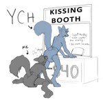 anthro booth clothed clothing contextual_arrow currency_amount currency_symbol dialogue diaper diaper_only diaper_sniffing directional_arrow dollar_sign duo fur heart_reaction heart_symbol heart_triplet information_label kissing kissing_booth kissing_diaper male multi_heart_reaction number price simple_background sniffing symbol text time_period topless vendor_stand wearing_diaper white_background foxehhyz anon pakun ych_(character) canid canine canis domestic_dog mammal digital_drawing_(artwork) digital_media_(artwork) english_text hi_res