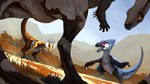 animal_genitalia cloaca feral genitals hunting technesaurus red7 bluesix_(plumaserpens) dinosaur dromaeosaurid dryosaurid dryosaurus iguanodontid ornithischian prehistoric_species raptors reptile scalie theropod 16:9 hi_res widescreen