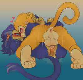 anal anal_fluids anal_penetration anthro anthro_on_anthro anthro_penetrated anthro_penetrating anthro_penetrating_anthro anus backsack balls blush blush_lines bodily_fluids butt duo face_to_face facial_markings feet from_front_position fur genitals gradient_background greying_hair hair hairless_face hand_on_head head_markings heart_symbol long_hair long_tail looking_pleasured lying lying_on_another male male/male male_on_bottom male_on_top male_penetrated male_penetrating male_penetrating_male markings missionary_position multi_ear nude on_back on_bottom on_top orange_body orange_eyes orange_fur penetration penile penile_penetration penis penis_in_ass perineum purple_body purple_fur sex simple_background snout soles tail teal_eyes toes top_hole snake_venom journey_to_the_west six-eared_macaque sun_wukong haplorhine lion-tailed_macaque macaque mammal monkey old_world_monkey primate rhesus_macaque hi_res
